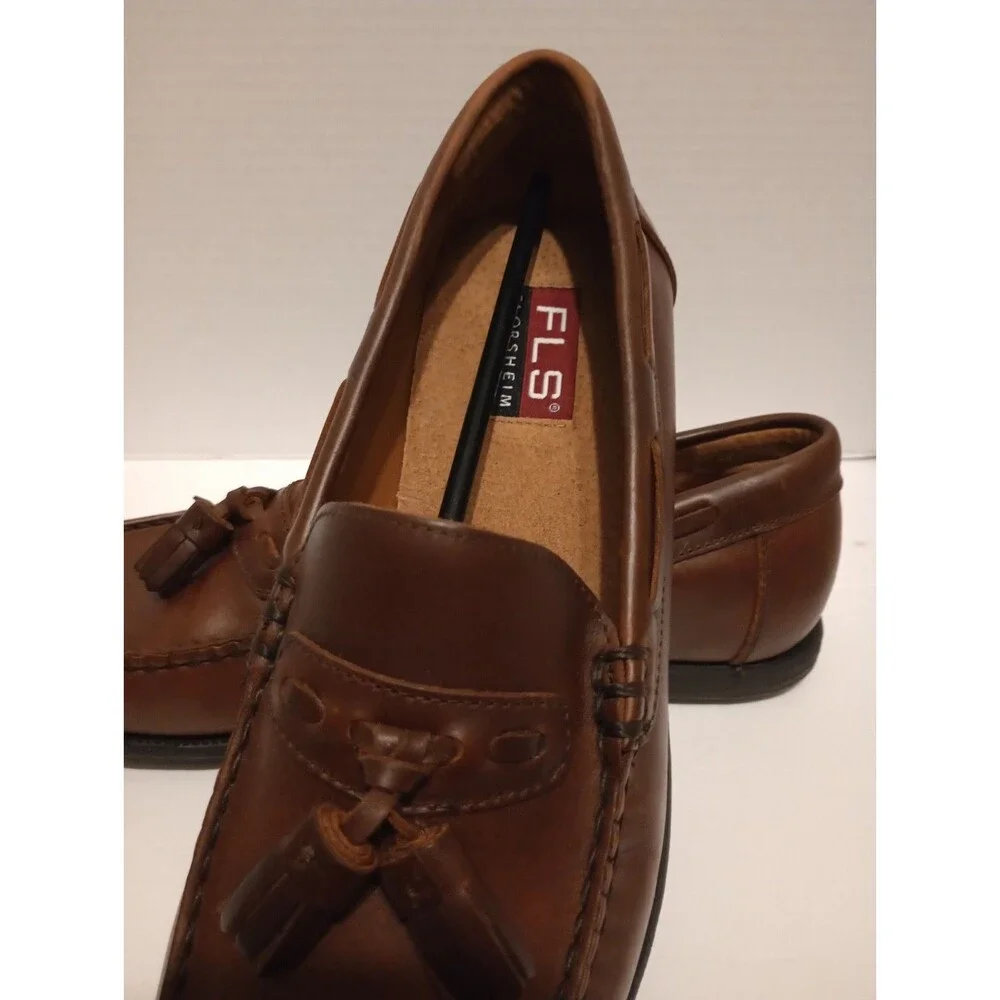 Florsheim FLS Men's Cognac Leather Tassel Dress Shoes Size 11 M Discontinued